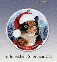 Dear Santa Define Naughty Cat Christmas Ornaments