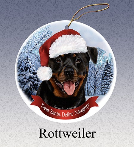 rottweiler christmas ornament