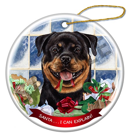 rottweiler christmas ornament