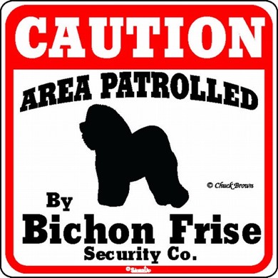 Raining Cats and Dogs | Bichon Frise Caution Sign, a Fun Dog Warning Sign