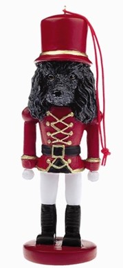 Raining Cats and Dogs | Poodle Black Nutcracker Dog Christmas Ornament