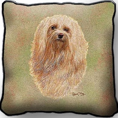 Raining Cats and Dogs | Havanese Tapestry Pillow, Made in the USA