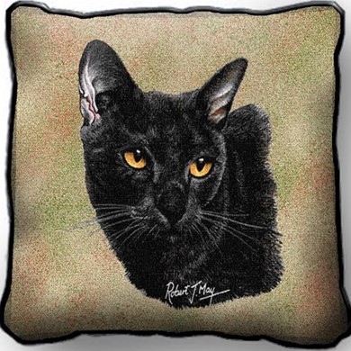 Raining Cats and Dogs | Bombay Cat Tapestry Pillow, Made in the USA