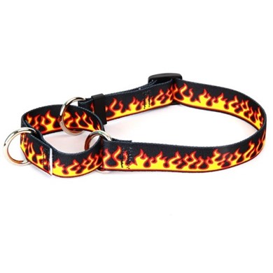 Raining Cats and Dogs | Red Flames Martingale Collar