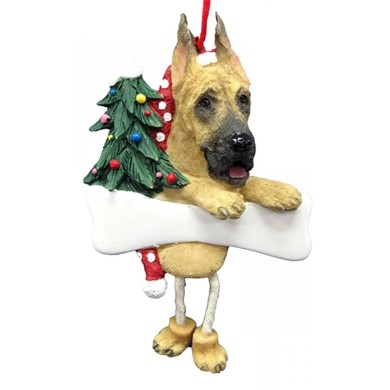 Raining Cats and Dogs | Great Dane Dog Christmas Ornament
