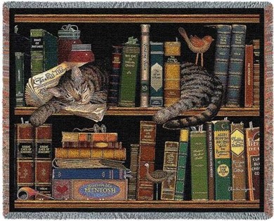 Raining Cats and Dogs | Max in the Stacks Cat Throw