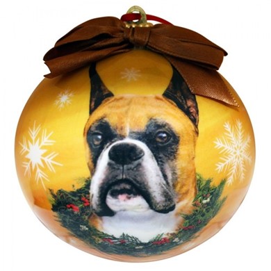 Raining Cats and Dogs | Boxer Christmas Ball Ornament