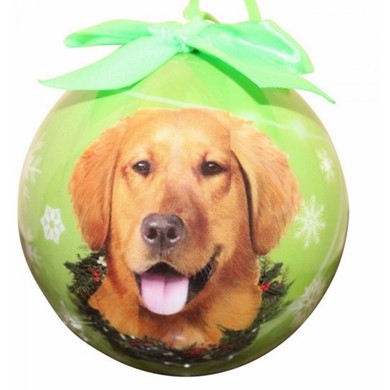 Raining Cats and Dogs | Golden Retriever Ball Dog Christmas Ornament