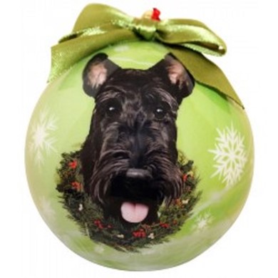 Raining Cats and Dogs | Scottish Terrier Ball Christmas Ornament