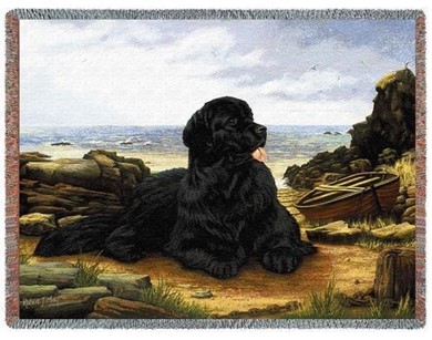 Raining Cats and Dogs | Newfoundland Throw Blanket, Made in the USA