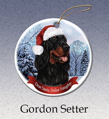 Raining Cats and Dogs | Gordon Setter Dear Santa Dog Christmas Ornament