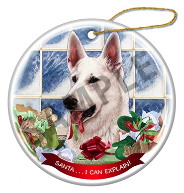 Raining Cats and Dogs | Santa I Can Explain German Shepherd Dog Christmas Ornament