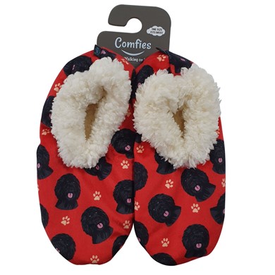 Raining Cats and Dogs | Labradoodle Black Comfies Dog Print Slippers