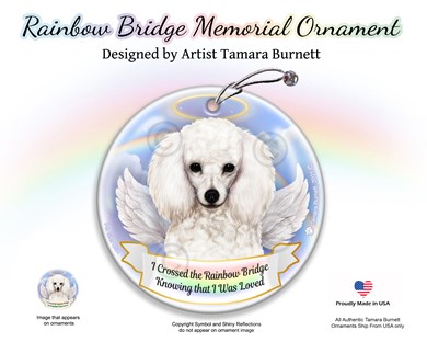 Raining Cats and Dogs | Poodle Dog Rainbow Bridge Memorial Ornament