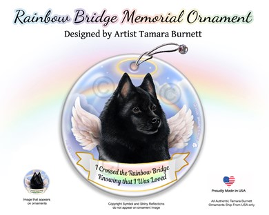 Raining Cats and Dogs | Schipperke Rainbow Bridge Memorial Ornament