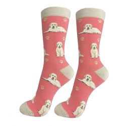 Raining Cats and Dogs | Goldendoodle Happy Tails Peach Socks