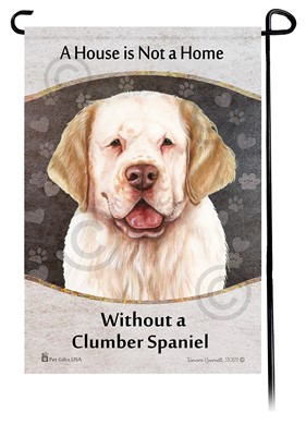 Raining Cats and Dogs | Clumber Spaniel House is Not a Home Garden Flag