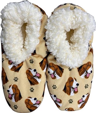 Raining Cats and Dogs | Basset Hound Comfies Dog Print Slippers