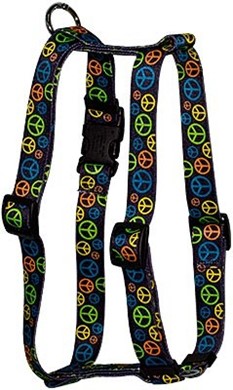 Peace Sign Dog Collar peaceful Retro Designer Dog 