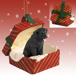 Labrador Retriever Gift Box Christmas Ornament- click for ore breed colors