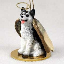 Siberian Husky Dog Angel Ornament - click for more breed colors