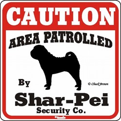 Shar-Pei Caution Sign, the Perfect Dog Warning Sign