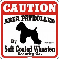 Soft Coated Wheaten Caution Sign, a Fun Dog Warning Sign