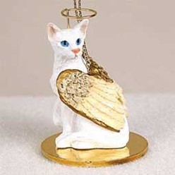 Oriental Shorthair Cat Angel Ornament