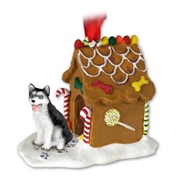 Siberian Husky Gingerbread Christmas Ornament- click for more breed colors