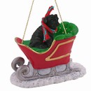Shar Pei Sleigh Christmas Ornament- click for more breed colors