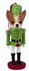 Chihuahua Tan and White Nutcracker Dog Christmas Ornament