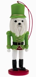 Maltese Nutcracker Dog Christmas Ornament