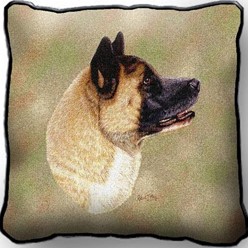 Akita Tapestry Pillow Cover, Made in the USA