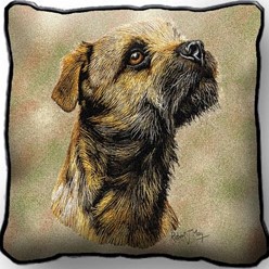 Border Terrier Tapestry Pillow Cover, Made in the USA