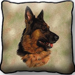 German Shepherd Pillow, Made in the USA