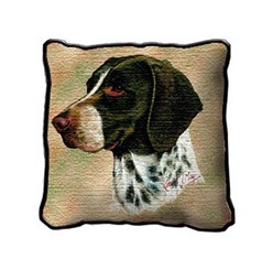 German Shorthaired Pointer Tapestry Pillow, Made in the USA