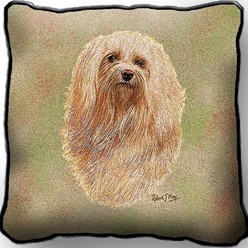 Havanese Tapestry Pillow, Made in the USA