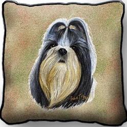 Shih Tzu Tapestry Pillow, Made in the USA