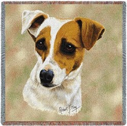 Jack Russell Tapestry Throw, Made in the USA