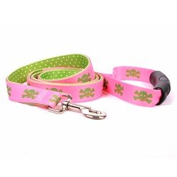 Uptown Pink and Green Skulls Leash