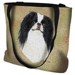 Japanese Chin Tapestry Tote Bag