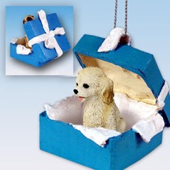 Cockapoo Gift Box Holiday Ornament- click for more breed colors