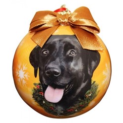Labrador Retriever Ball Christmas Ornament