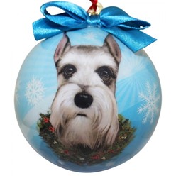 Schnauzer Ball Christmas Ornament
