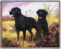 Black Labs Throw Blanket, Made in the USA