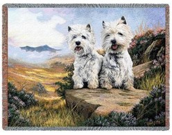 Westie Throw Blanket, Made in the USA