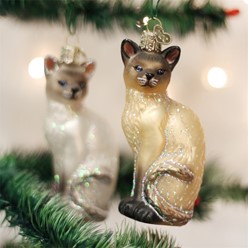 Siamese Old World Christmas Cat Ornament