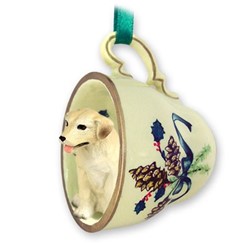 Labrador Retriever Tea Cup Holiday Ornament- click for more breed colors