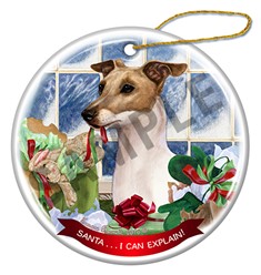 Italian Greyhound Santa I Can Explain Dog Ornament - click for breed colors