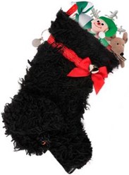 Black Dog Christmas Stocking